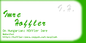 imre hoffler business card